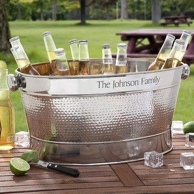 Personalized Stainless Steel Party Tub