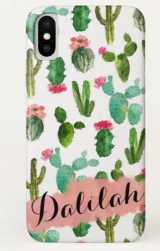 Personalized Watercolor Cactus iPhone Case