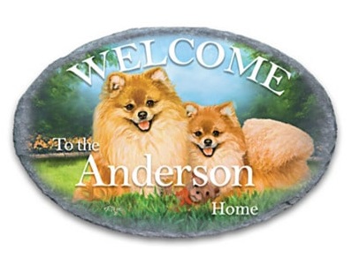 Pomeranian Personalized Welcome Sign