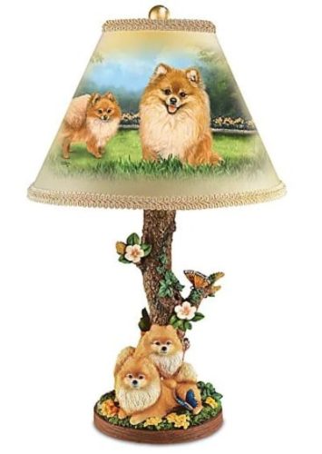 Pretty Pomeranians Table Lamp