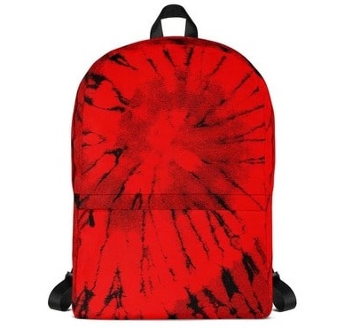 Red Tie-Dye Backpack