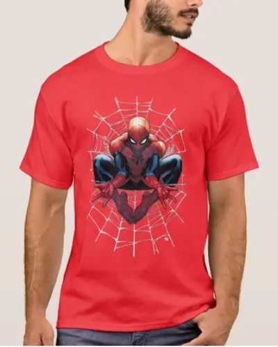 Spider-Man Sitting In A Web T-Shirt