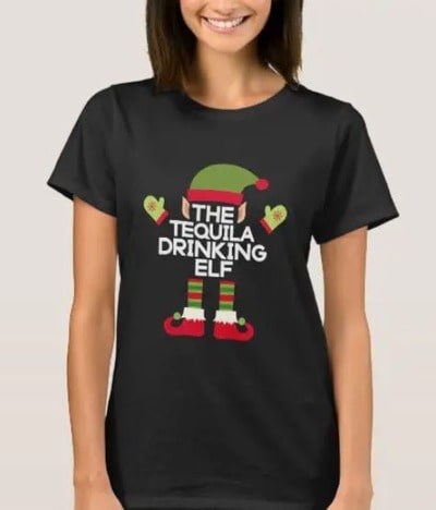 The Tequila Drinking Elf T-Shirt