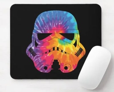 Tie Dye Stormtrooper Helmet Mouse Pad