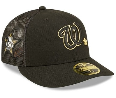 Washington Nationals Black Fitted Hat