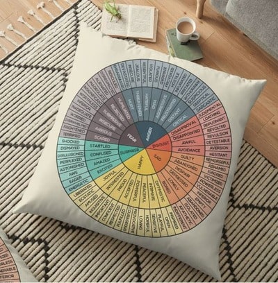 Wheel Of Emotions Floor Pillow