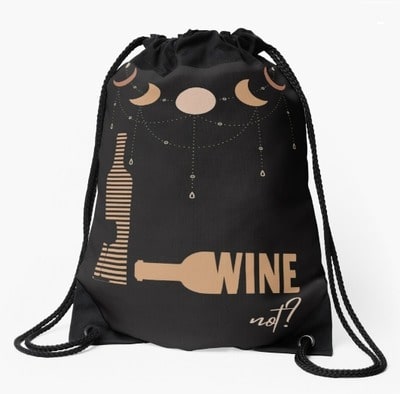 Wine not Drawstring Bag