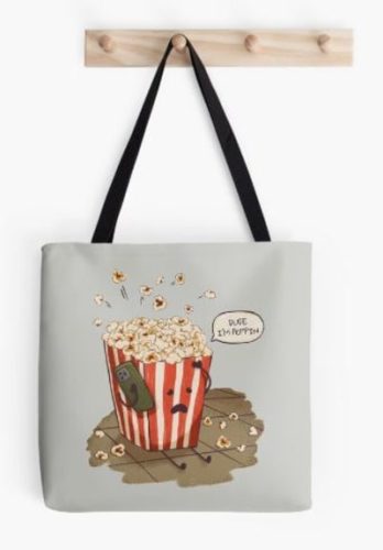 Dude, I’m Poppin Popcorn Tote Bag