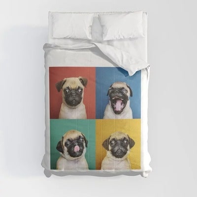 Pop-Art Pug Comforter