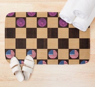 Checkers USA Model Bath Mat