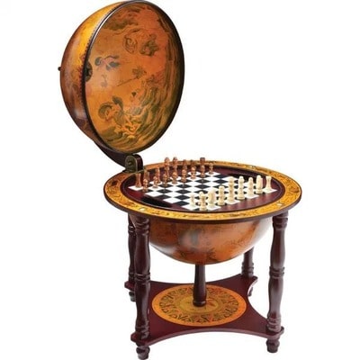 Lucan Globe with Chess and Checkers Set