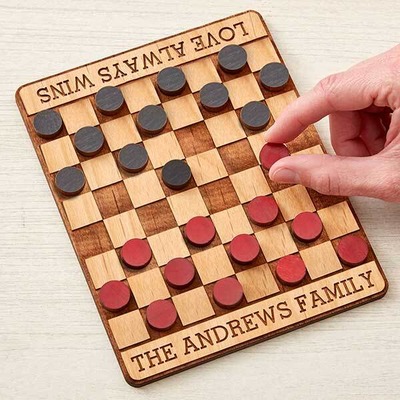Personalized Mini Family Checkers Game