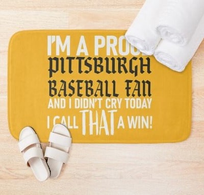 Proud Pittsburgh Baseball Fan Bath Mat