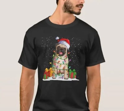 Pug Christmas T Shirt