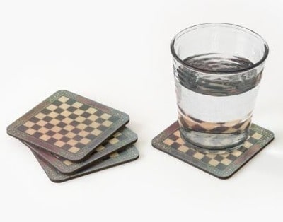 Vintage Chessboard Coasters