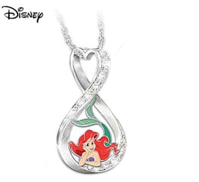 Disney's Ariel Infinity Necklace With Crystals