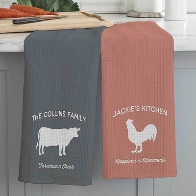 Farmhouse Kitchen Personalized Kitchen Towel