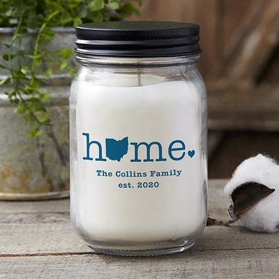 Personalized Farmhouse Candle Jar