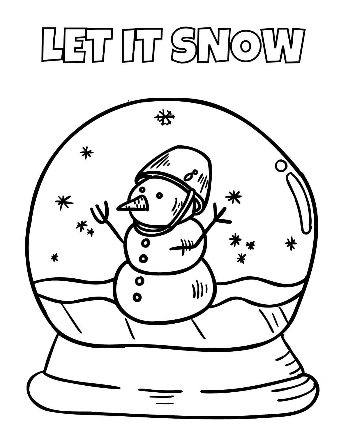 Snowglobe with snowman