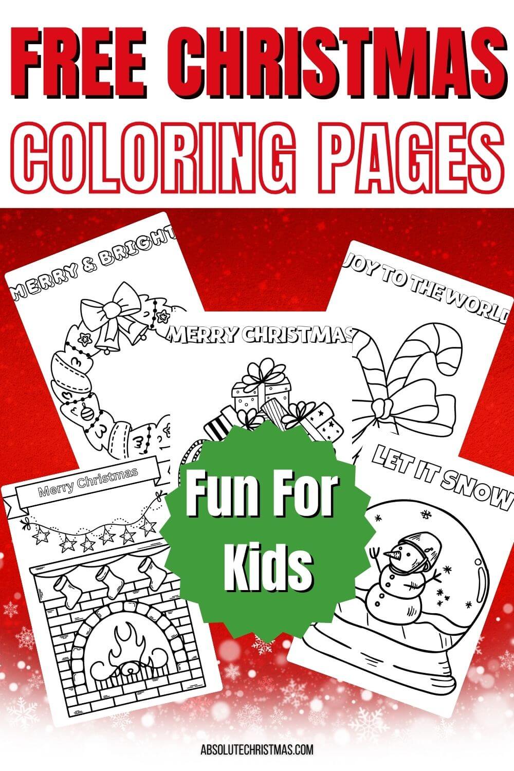Free Printable Christmas Coloring Pages for Kids pin