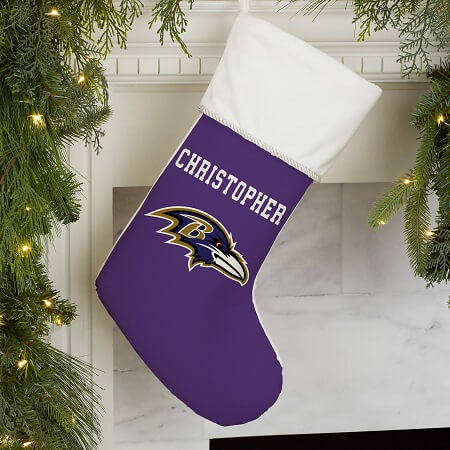 Baltimore Ravens Personalized Christmas Stocking