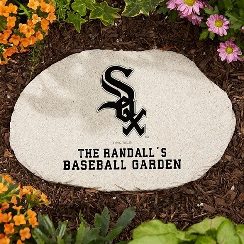 Chicago White Sox Personalized Round Garden Stone