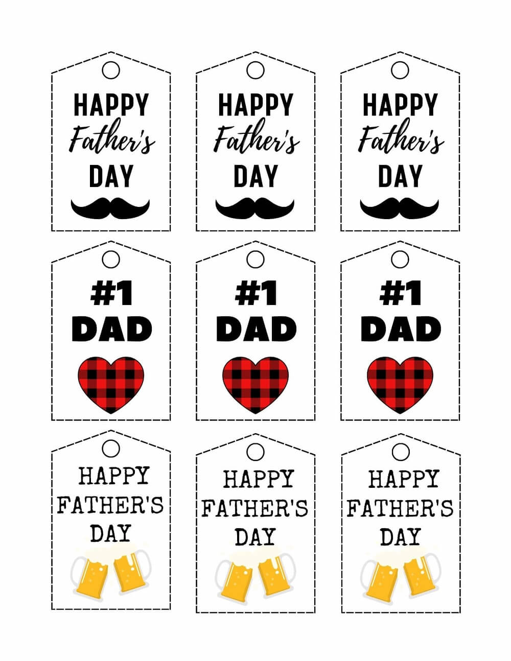 Printable Father's Day Gift Tags 1