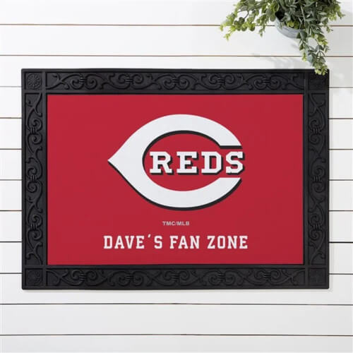 Cincinnati Reds Personalized Doormat