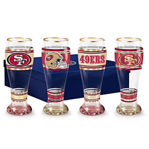 49ers 4 Pilsner Glass Set