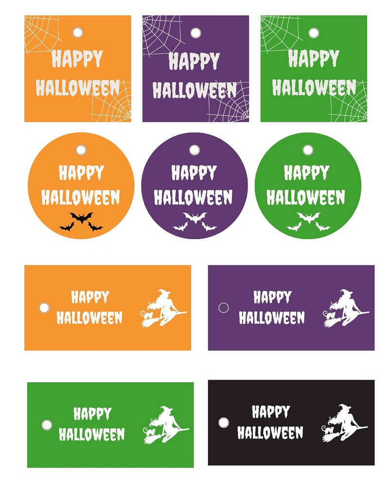 Free Printable Happy Halloween Gift Tags set 3