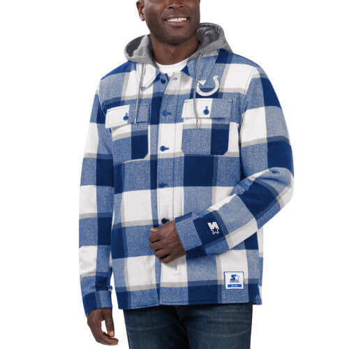 Indianapolis Colts Plaid Hoodie Jacket