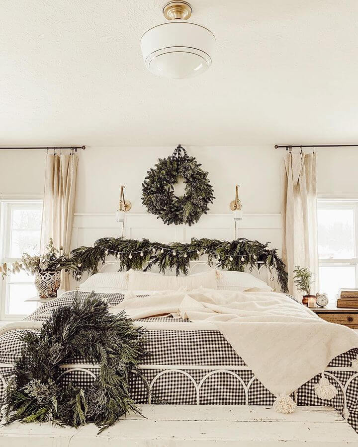 Cozy Cottage Christmas Bedroom
