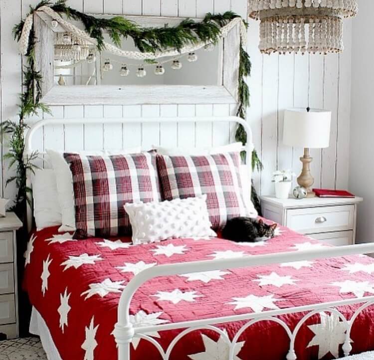 Festive and Cozy Christmas Bedroom