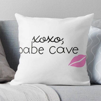 XOXO Babe Cave Throw Pillow