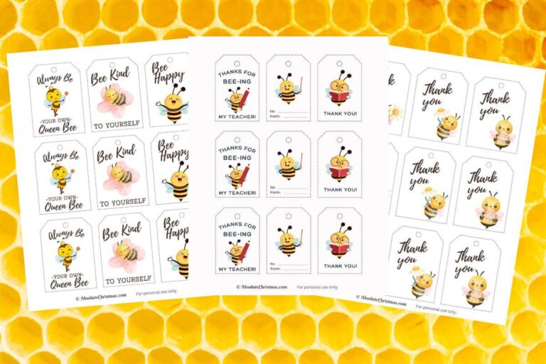 Free Printable Bee Gift Tags