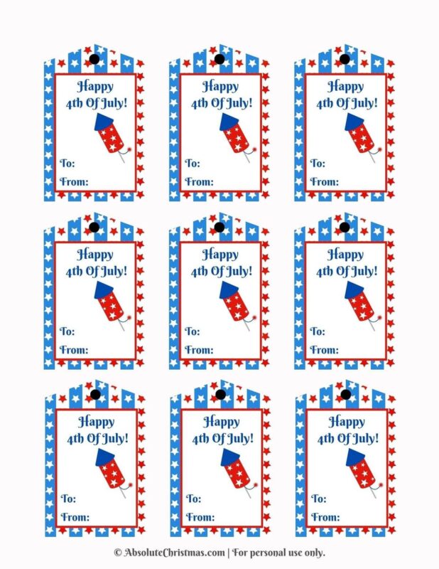 AC Printable 4th of July Gift Tags 1