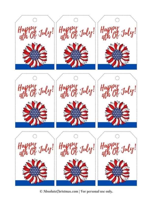 AC Printable 4th of July Gift Tags 2