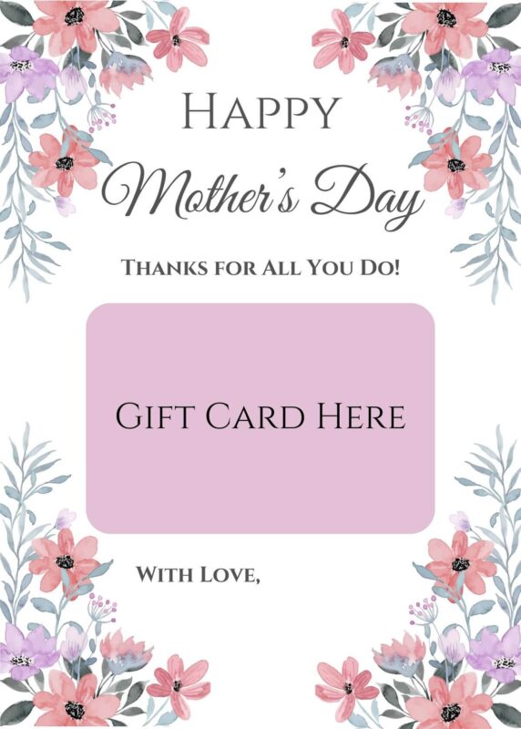 Chic Floral Mother's Day Gift Card Holder