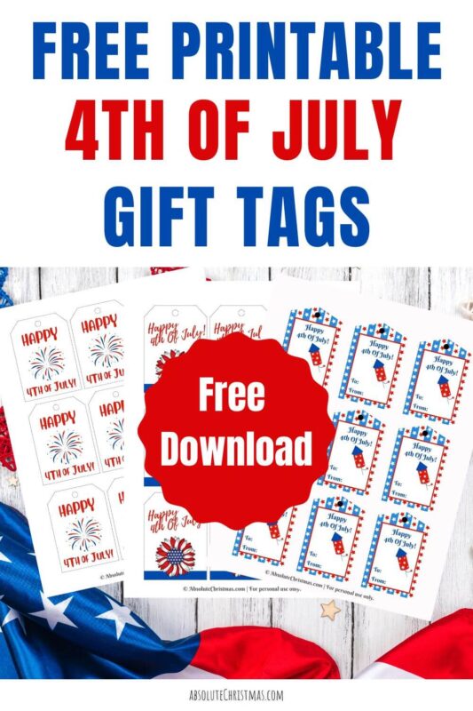 Free Printable 4th Of July Gift Tags Pin