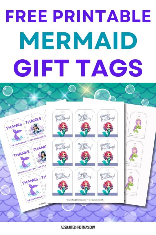 Printable Mermaid Gift Tags
