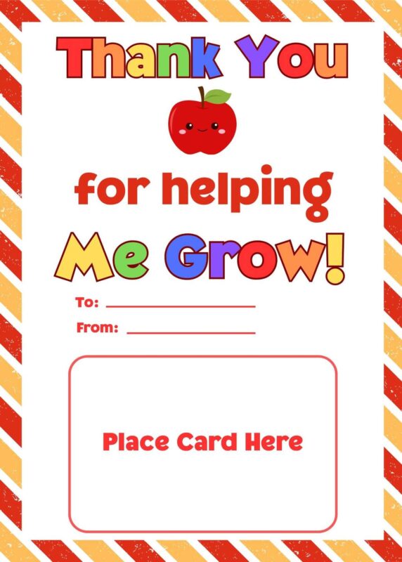 Thank You For Helping Me Grow Gift Card Holder